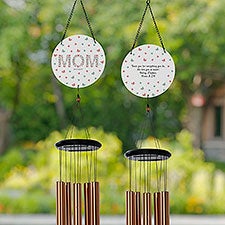 Floral Mom philoSophies Personalized Wind Chimes - 31473