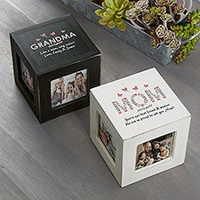 Floral Mom philoSophies Personalized Photo Cubes - 31477