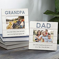 Dad's Ties philoSophie's Personalized Shiplap Picture Frame - 31481