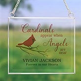 Cardinal Memorial Personalized Glass Suncatcher - 31506