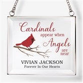 Cardinal Memorial Personalized Glass Suncatcher - 31506