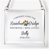 Rainbow Bridge Pet Memorial Personalized Glass Suncatcher - 31509