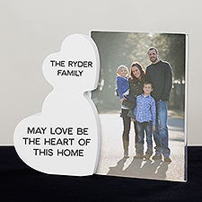 Personalized Wooden Hearts Photo Frame - Write Your Own Message - 31522