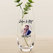 Photo Message for Wedding Personalized Printed Bud Vase - 31579