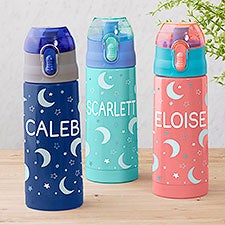 Moon & Stars Personalized 13oz Kids Insulated Water Bottles - 31580