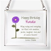 Birthday Blooms Personalized Glass Suncatcher - 31584