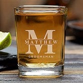 Lavish Groomsmen Wedding Personalized Shot Glass - 31621