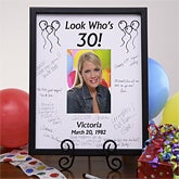 Personalized Birthday Signature Mat Frame - Birthday Wishes Design - 3163