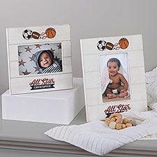 Sports Personalized Baby Shiplap Frame - 31634