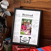 Personalized Retirement Signature Mat Frame - 3164