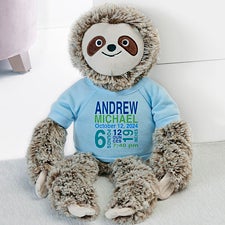 All About Baby Personalized Plush Sloth  - 31650