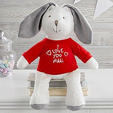 Personalized Heart Plush Bunny - All My Love - 31684