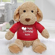 Personalized Plush Dog - Happy Birthday - 31685