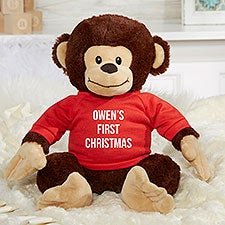 First Christmas Personalized Plush Monkey - 31729