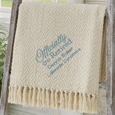 Officially Retired Embroidered Afghan Throw - 31747