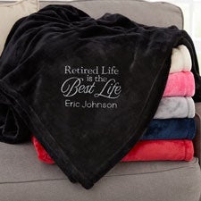 Retired Life Personalized Fleece Blankets  - 31751