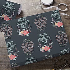 Mothers Day Floral Personalized Wrapping Paper - 31785