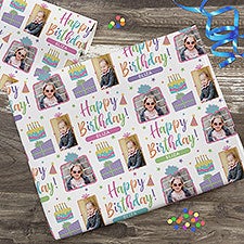 Birthday Celebration Personalized Photo Wrapping Paper - 31790