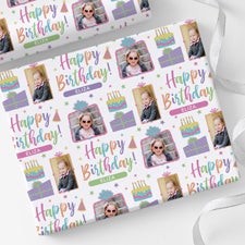 Birthday Celebration Personalized Photo Wrapping Paper - 31790