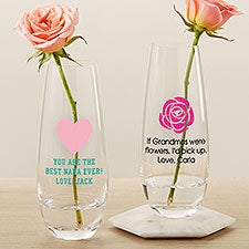 Choose Your Icon Personalized Printed Bud Vase For Grandma - 31812