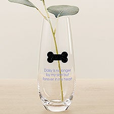 Choose Your Icon Personalized Pet Memorial Printed Bud Vase - 31815