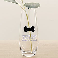 Choose Your Icon Personalized Pet Memorial Printed Bud Vase - 31815