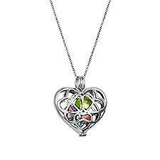 Personalized Interlocking Hearts with Birthstone Locket - 31856D