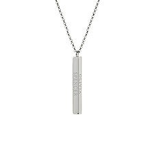 Engraved Vertical Square Necklace - 31867D