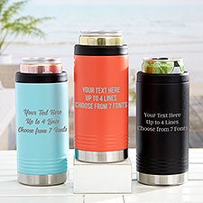 Any Message Stainless Insulated Skinny Can Holder - 31887