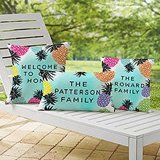 Pineapple Party Personalized Outdoor Throw Pillows - 31930