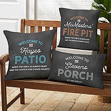 Welcome To... Personalized Outdoor Throw Pillows - 31931