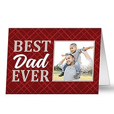 Best Dad Ever Personalized Fathers Day Photo Greeting Cards - 31938