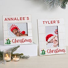 Babys First Christmas Personalized Shiplap Frames - 31940