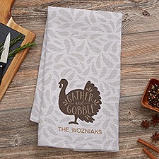 Gather & Gobble Personalized Waffle Weave Kitchen Towel - 31962