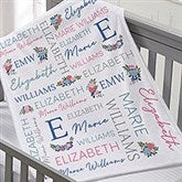 Blooming Baby Girl Personalized Baby Blankets - 31963