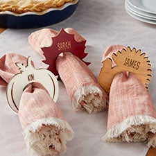 Gather & Gobble Personalized Wooden Napkin Rings - 31969