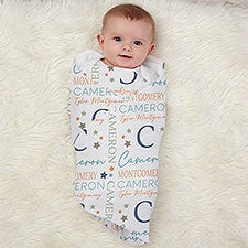 Star Struck Baby Boy Personalized Receiving Blanket - 31971