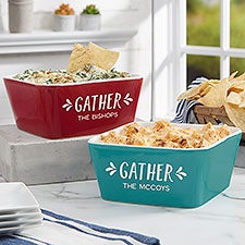 Gather  Gobble Personalized Small Square Baking Dish - 31979