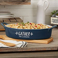 Gather & Gobble Personalized Classic Oval Ceramic Bakeware - 31981