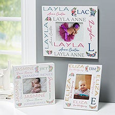 Blooming Baby Girl Personalized Picture Frames - 31985