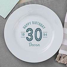 Modern Birthday Personalized Plate - 31995
