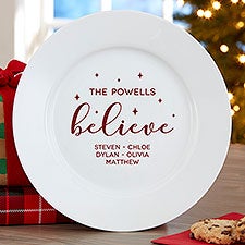 We Believe Personalized Christmas Appetizer Plate - 31997
