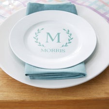 Laurel Initial Personalized Ceramic Plate - 31999