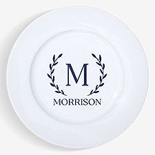 Laurel Initial Personalized Ceramic Plate - 31999