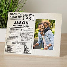 Back In The Day Personalized Birthday Picture Frames - 32016