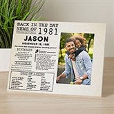 Back In The Day Personalized Birthday Picture Frames - 32016