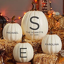 Family Initial Personalized Pumpkins - 32038