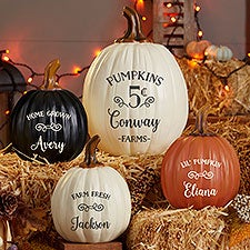 5 Cent Pumpkin Family Personalized Pumpkins - 32040