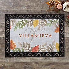 Autumn Leaves Personalized Fall Doormats - 32043