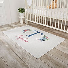 Blooming Baby Girl Personalized Nursery Area Rugs - 32071